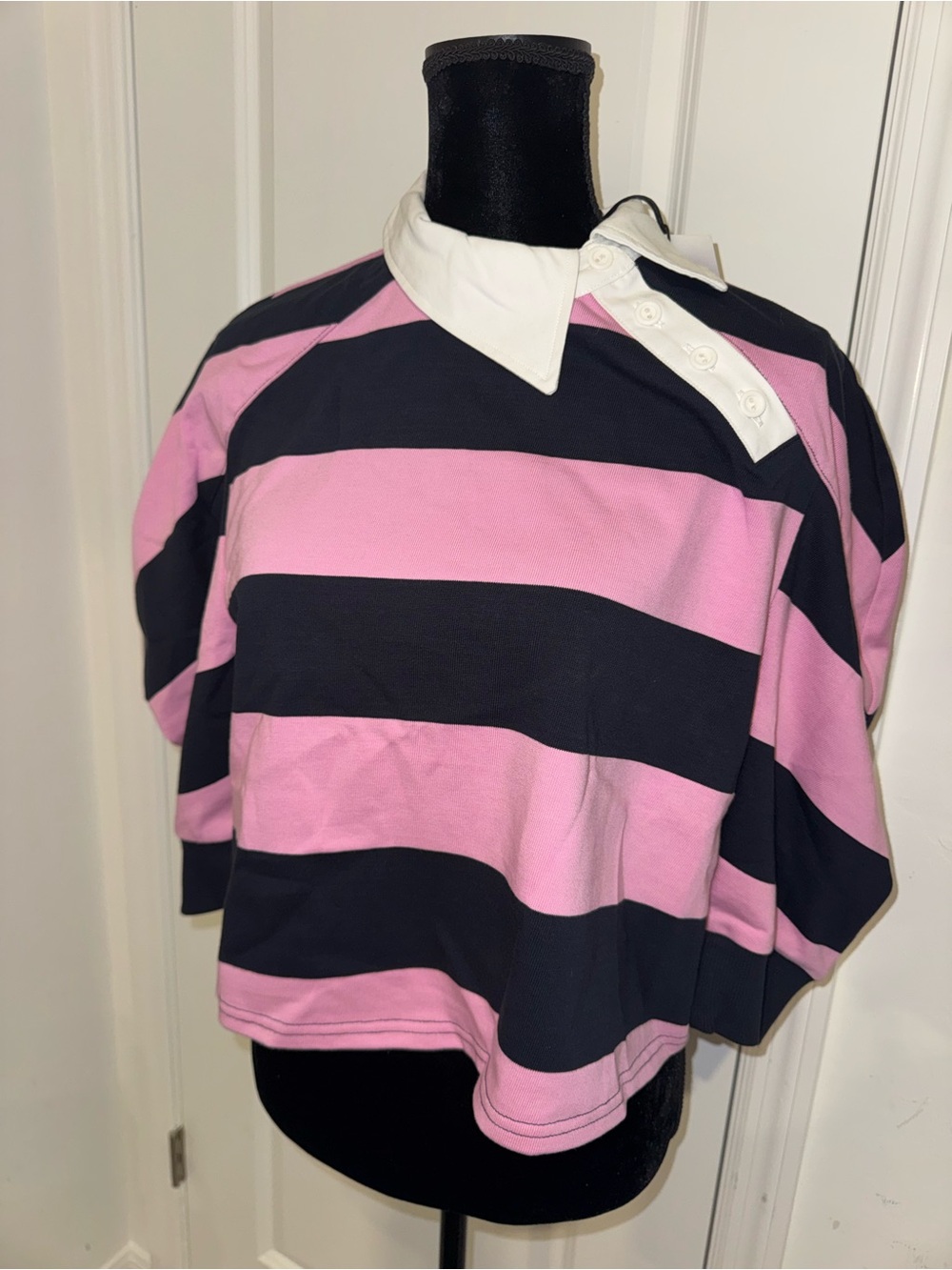 KBB by KAHLANA ‘The Striped Asymmetric Rugby' - Pink - Picture 5 of 11